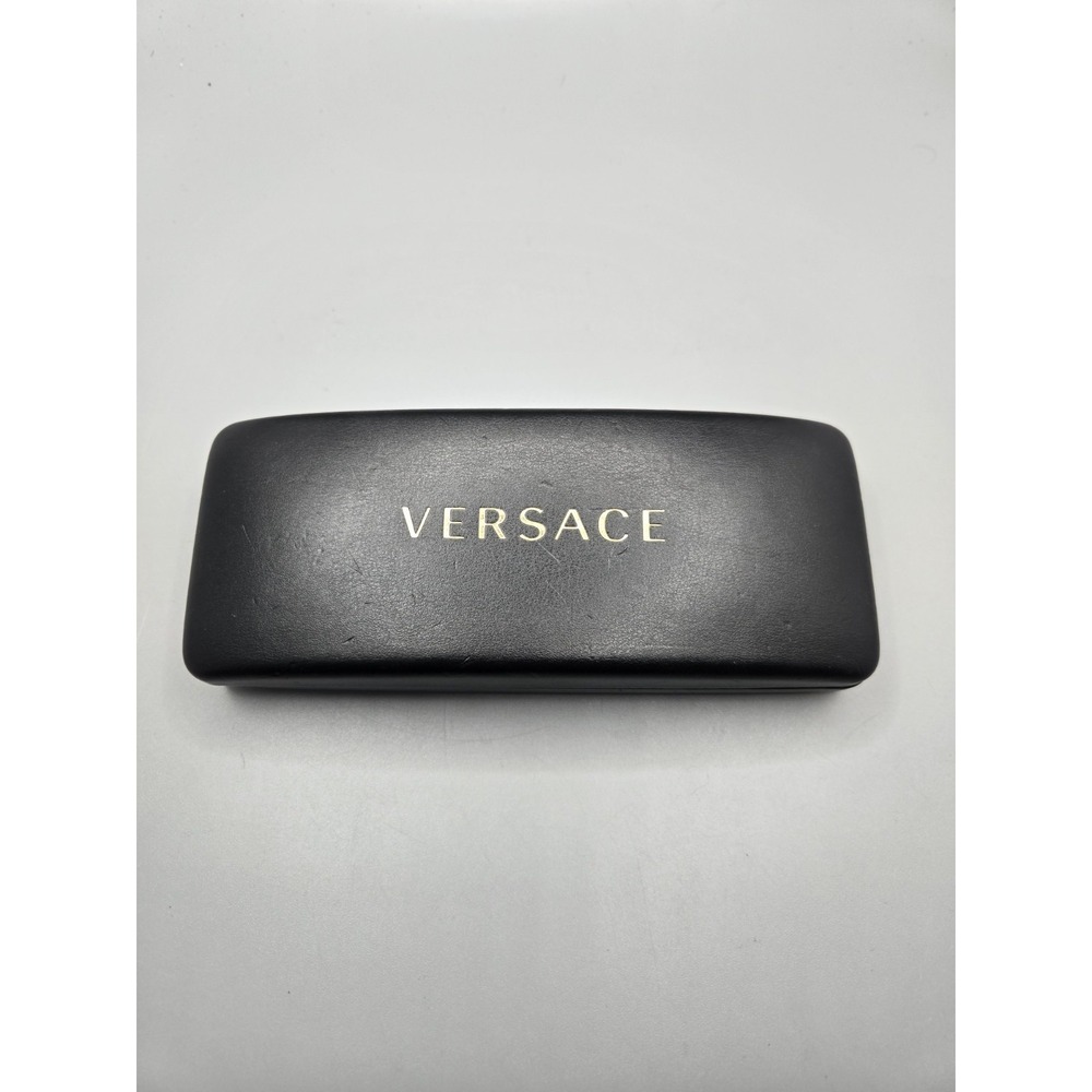Versace Black Gold Logo Eyeglass Hard‎ Clamshell Case Glasses Holder Sunglasses